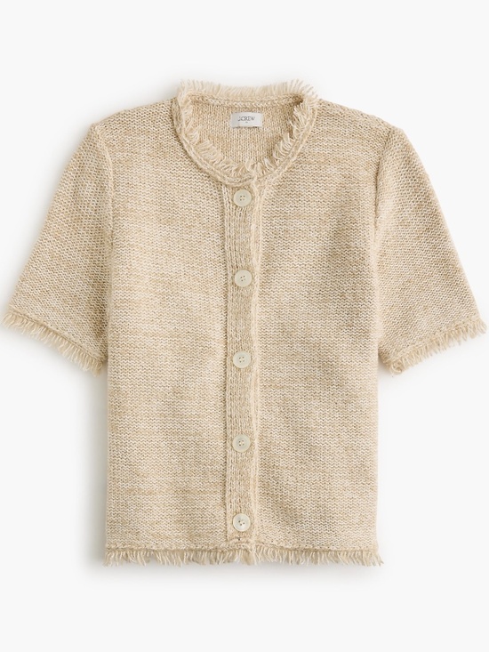 J. Crew Factory Sweaters - NWT J.Crew Factory Short-sleeve Fringe Lady Cardigan Sweater